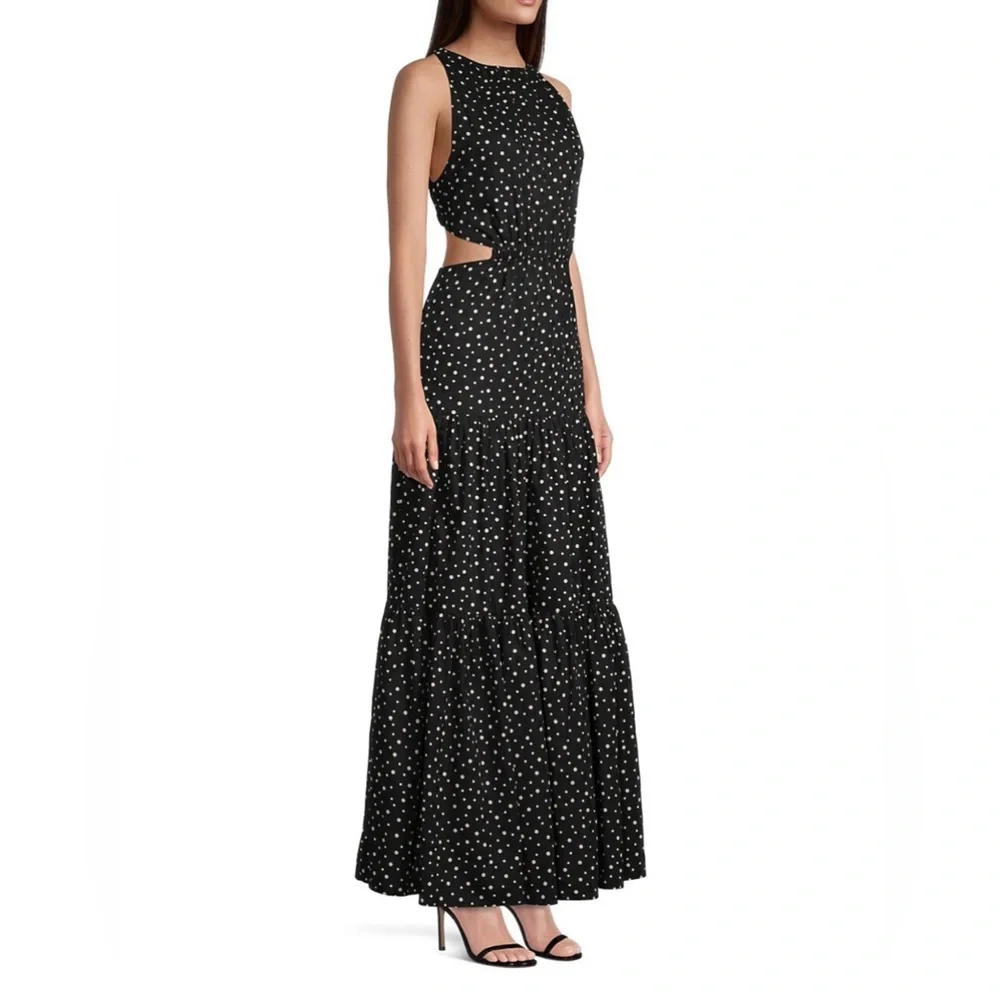 Significant Other: Poppy Polkadot Cut-out Midi Dress - Picture 3 of 8